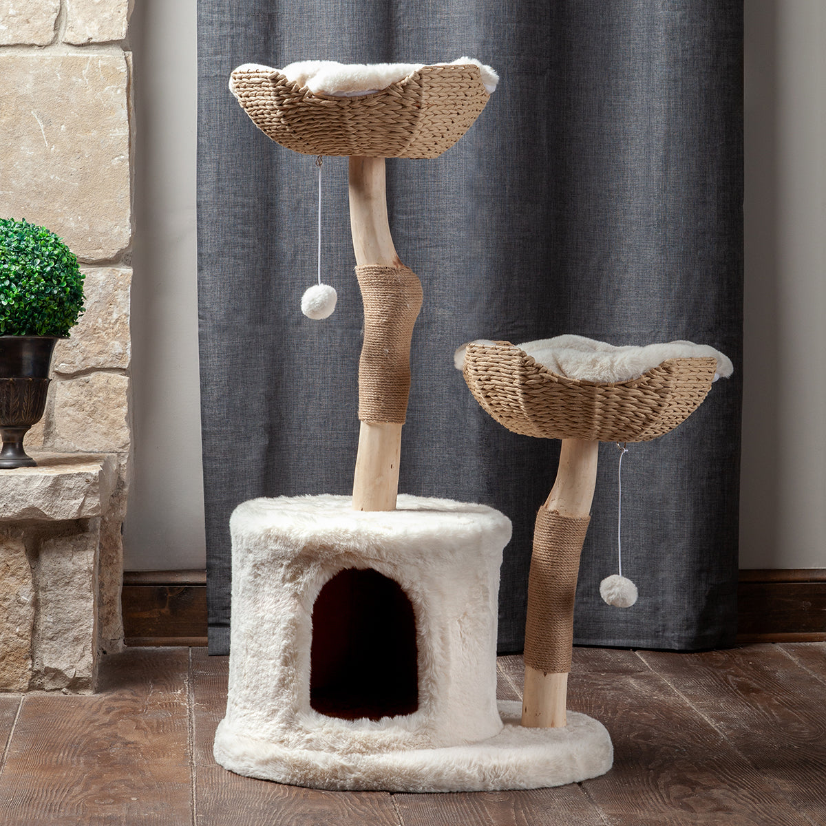 Cat tree fashion gray